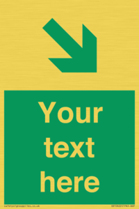 Custom Safe condition: Green Down right arrow